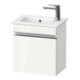 Duravit Meuble sous lavabo mural Sivida 40x44,3x28,7 cm, T., droite, blanc brillant, chromé-1