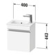 Duravit Meuble sous lavabo mural Sivida 40x44,3x28,7 cm, T., droite, blanc brillant, chromé-4
