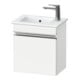 Duravit Meuble sous-lavabo mural Sivida 40x44,3x28,7 cm, T., gauche, blanc mat, chromé brillant-1
