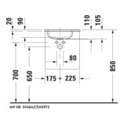 Duravit Meuble sous-lavabo mural Sivida 40x44,3x28,7cm, porte, droite, blanc hgl, Gr. sw-2