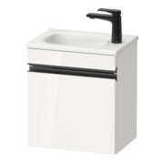 Duravit Meuble sous-lavabo mural Sivida 40x44x29,5 cm, porte, droite, blanc brillant, taille S, noir