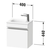 Duravit Meuble sous-lavabo mural Sivida 40x44x29,5 cm, porte, droite, graph ma, Gr. sw-3