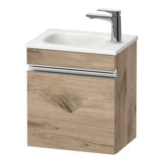 Duravit Meuble sous-lavabo mural Sivida 40x44x29,5 cm, porte, gauche, blanc œuf, chromé
