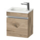 Duravit Meuble sous-lavabo mural Sivida 40x44x29,5 cm, porte, gauche, blanc œuf, chromé-1
