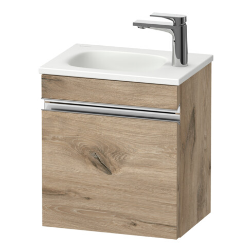 Duravit Meuble sous-lavabo mural Sivida 40x44x29,5 cm, porte, gauche, blanc œuf, chromé