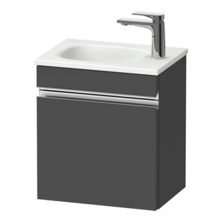 Duravit Meuble sous-lavabo mural Sivida 40x44x29,5 cm, porte, gauche, graph ma, Gr. chr