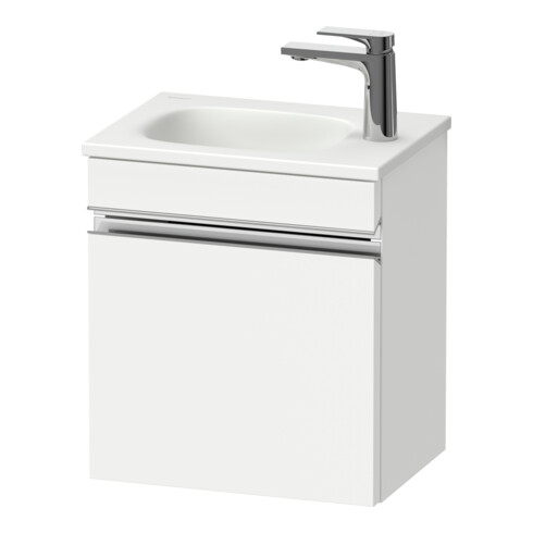 Duravit Meuble sous-lavabo mural Sivida 40x44x29,5cm, porte, gauche, blanc mat, chrome