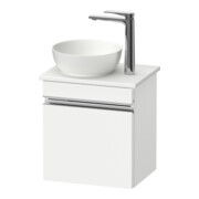 Duravit Meuble sous lavabo mural Sivida 40x44x32,5 cm, porte, chromé, droite, blanc mat
