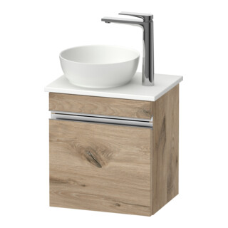 Duravit Meuble sous-lavabo mural Sivida 40x44x32,5 cm, porte, chromé, gauche, œuf marbre