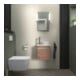 Duravit Meuble sous lavabo mural Sivida 40x44x32,5 cm, porte, G chr, D, Noyer Nat