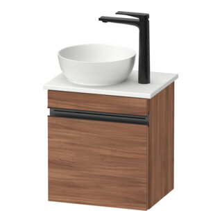 Duravit Meuble sous-lavabo mural Sivida 40x44x32,5 cm, porte, gris, gauche, noyer naturel