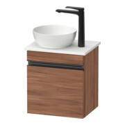 Duravit Meuble sous-lavabo mural Sivida 40x44x32,5 cm, porte, gris, gauche, noyer naturel
