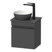 Duravit Meuble sous-lavabo mural Sivida 40x44x32,5 cm, porte, noir, droite, graphite mat