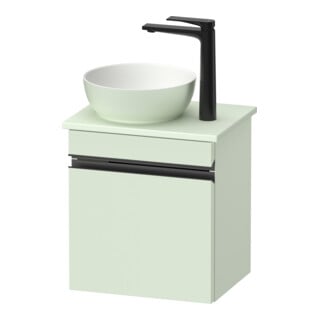 Duravit Meuble sous lavabo mural Sivida 40x44x32,5 cm, porte, vert mat, droite, petit modèle