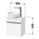 Duravit Meuble sous lavabo mural Sivida 40x44x32,5 cm, porte, vert mat, droite, petit modèle
