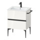 Duravit Meuble sous-lavabo mural Sivida 61x59,1x47,7 cm, 2 tiroirs, blanc brillant, taille noire-1