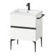 Duravit Meuble sous-lavabo mural Sivida 61x59,1x47,7 cm, 2 tiroirs, blanc mat, gris anthracite-1