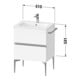 Duravit Meuble sous-lavabo mural Sivida 61x59,1x47,7 cm, 2 tiroirs, blanc mat, gris anthracite
