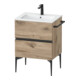 Duravit Meuble sous-lavabo mural Sivida 61x59,1x47,7 cm, 2 tiroirs, E Marm, Couleur noir-1