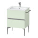 Duravit Meuble sous-lavabo mural Sivida 61x59,1x47,7 cm, 2 tiroirs, vert m, G chr-1