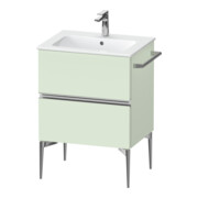 Duravit Meuble sous-lavabo mural Sivida 61x59,1x47,7 cm, 2 tiroirs, vert m, G chr