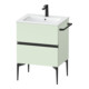 Duravit Meuble sous lavabo mural Sivida 61x59,1x47,7cm, 2 tiroirs, vert m, Gr. sw-1