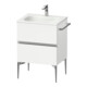 Duravit Meuble sous-lavabo mural Sivida 61x59,2x47,7 cm, 2 tiroirs, blanc mat, chrome-1