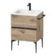 Duravit Meuble sous-lavabo mural Sivida 61x59,2x47,7 cm, 2 tiroirs, E Marm, gris anthracite-1