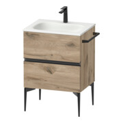 Duravit Meuble sous-lavabo mural Sivida 61x59,2x47,7 cm, 2 tiroirs, E Marm, gris anthracite