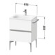Duravit Meuble sous-lavabo mural Sivida 61x59,2x47,7 cm, 2 tiroirs, gris m, chromé-3