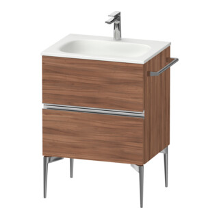 Duravit Meuble sous-lavabo mural Sivida 61x59,2x47,7 cm, 2 tiroirs, N Nat, Gr. chr