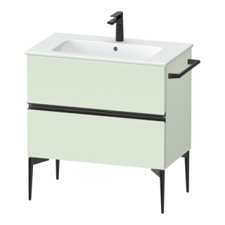 Duravit Meuble sous lavabo mural Sivida 81x59,1x47,7 cm, 2 tiroirs, vert m, Gr. sw