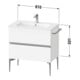 Duravit Meuble sous-lavabo mural Sivida 81x59,1x47,7cm, 2 tiroirs, blanc mat, chromé-4
