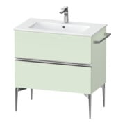 Duravit Meuble sous-lavabo mural Sivida 81x59,1x47,7cm, 2 tiroirs, vert m, G chr
