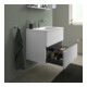 Duravit Meuble sous-lavabo mural Sivida 81x59,2x47,7 cm, 2 tiroirs, blanc mat, grand chrome-4