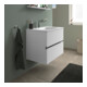 Duravit Meuble sous-lavabo mural Sivida 81x59,2x47,7 cm, 2 tiroirs, blanc mat, grand chrome-5