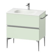 Duravit Meuble sous-lavabo mural Sivida 81x59,2x47,7 cm, 2 tiroirs, vert m, G chr