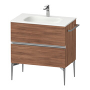Duravit Meuble sous-lavabo mural Sivida 81x59,2x47,7cm, 2 tiroirs, N Nat, Gr. chr