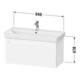 Duravit Meuble sous-lavabo No. 1 94x42,6x47,8cm, blanc mat, 1 tiroir, 1 AZ, suspendu-4