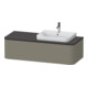 Duravit Meuble sous lavabo o. ES Happy D.2 Plus 35,4x130 cm, 1 A, gris pierre mat, droite-1