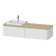 Duravit Meuble sous lavabo o. ES Happy D.2 Plus 35,4x160 cm, 2 tiroirs, BP l, Nord blanc s-mat-1