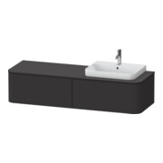 Duravit Meuble sous-lavabo o. ES Happy D.2 Plus 35,4x160cm, 2 tiroirs, BP r, graphite mat