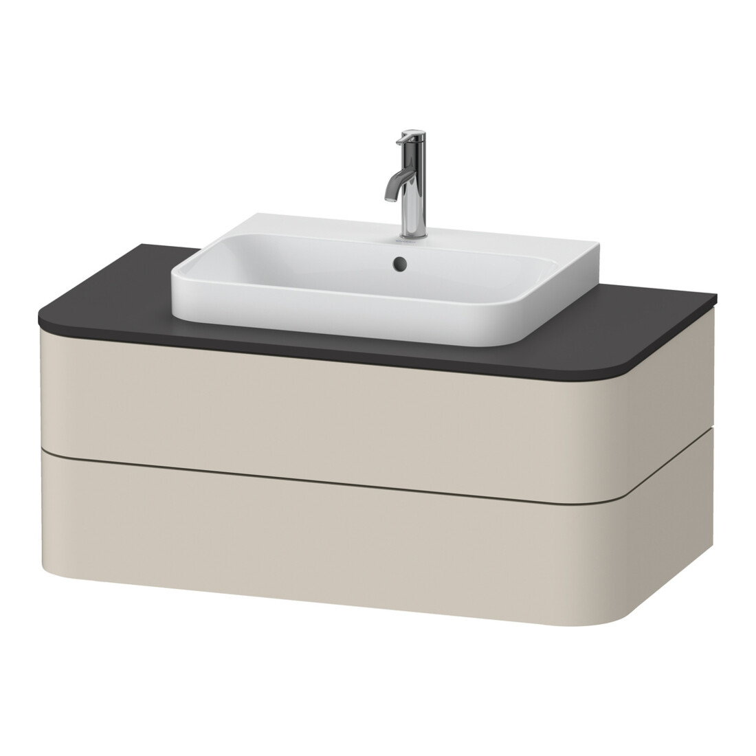 Duravit Meuble sous lavabo o. ES Happy D.2 Plus 40,8x100cm, 2 tiroirs, taupe supermat