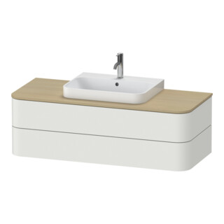 Duravit Meuble sous lavabo o. ES Happy D.2 Plus 40,8x130cm, 2 tiroirs, blanc nord s-mat
