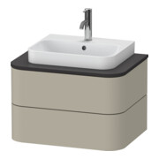 Duravit Meuble sous lavabo o. ES Happy D.2 Plus 40,8x65 cm, 2 tiroirs, taupe mat soyeux