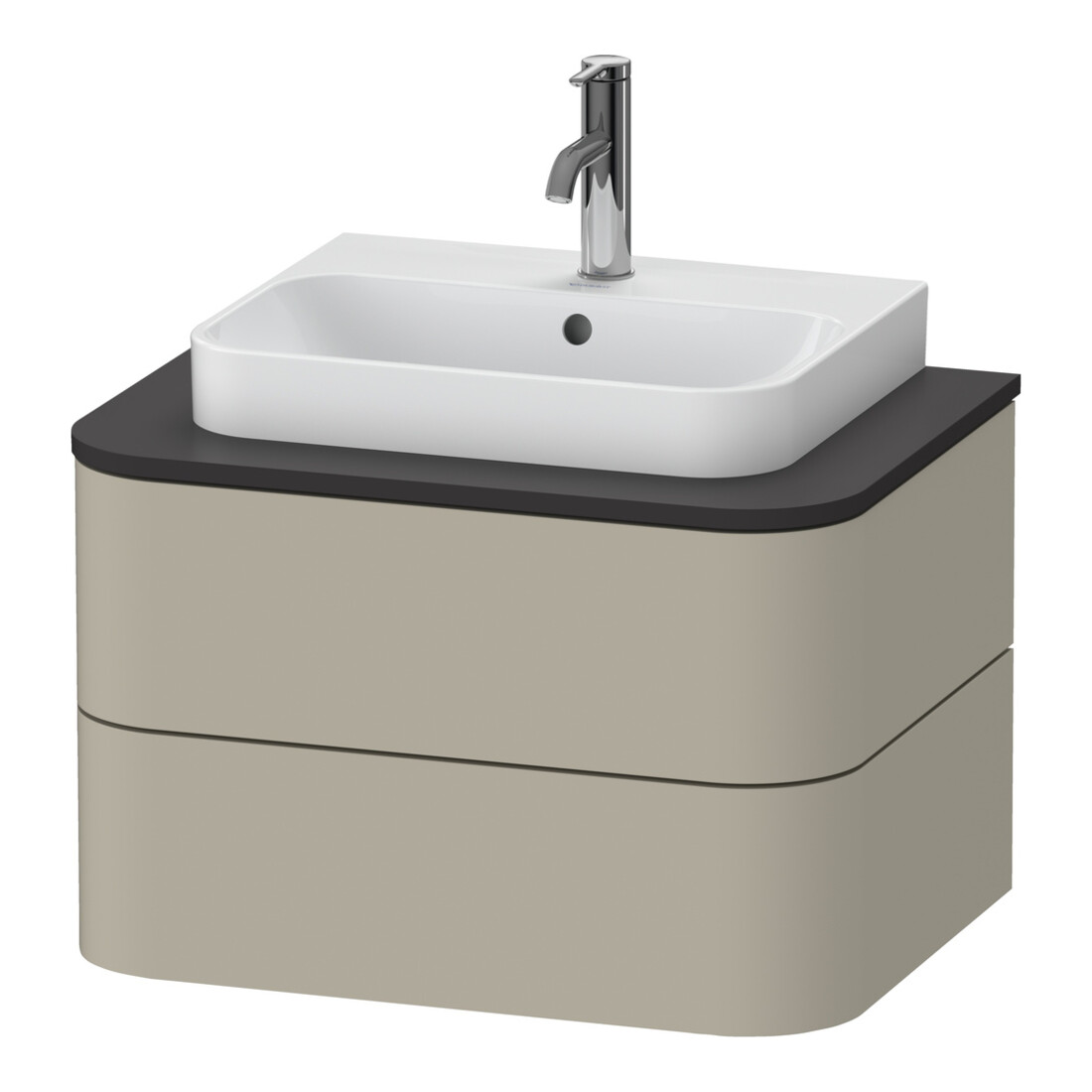 Duravit Meuble sous lavabo o. ES Happy D.2 Plus 40,8x65 cm, 2 tiroirs, taupe mat soyeux