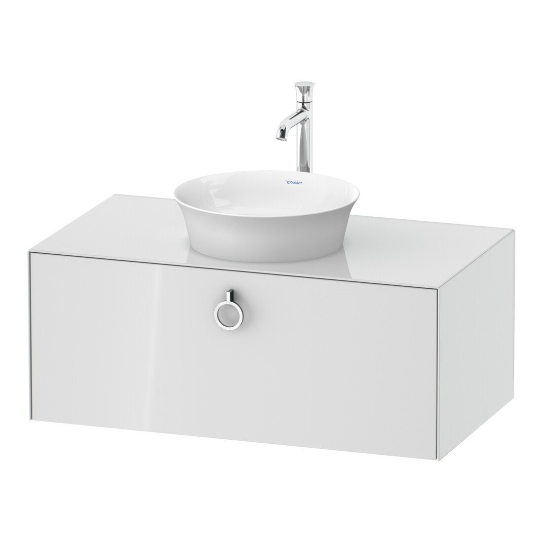 Duravit Meuble sous lavabo o. ES White Tulip 40,8x100x55, 1 tiroir, avec poignée, blanc brillant