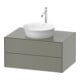Duravit Meuble sous lavabo o. ES White Tulip 40,8x80x55, 2 tiroirs, gris pierre mat s-matt-1
