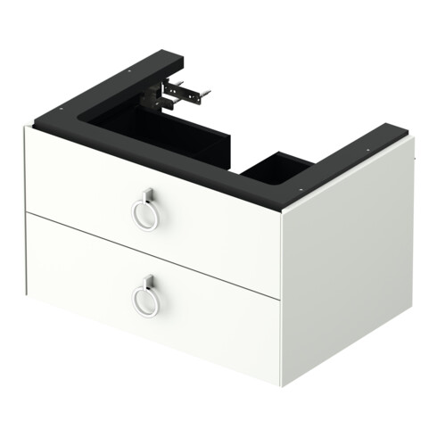 Duravit Meuble sous-lavabo o. ES White Tulip 41x68,4x45,8 cm, 2 tiroirs, blanc satin