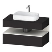 Duravit Meuble sous-lavabo Qatego 100x55x60 cm, blanc avec poignée, laqué, pour niche